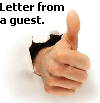 Letter from
a guest.